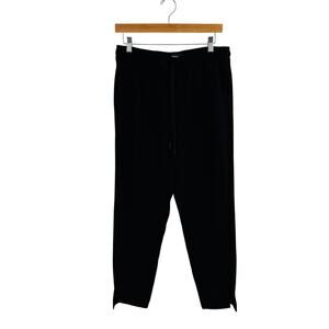Theory Women's Black Pull-On Pants Split Hem Pockets Size 6